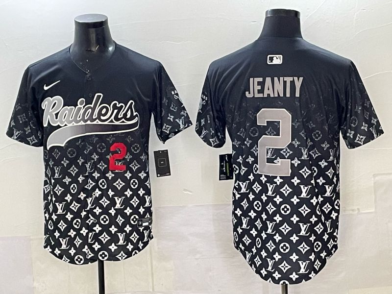 Men 2025 Nike Oakland Raiders 2 Jeanty Black Limited NFL Jersey style 001